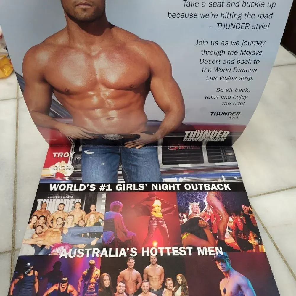 Thunder from Down Under Roadtrip to Vegas 2019 Wall Calendar